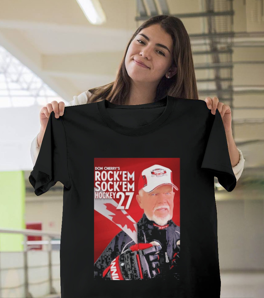 Don Cherry's Rock'em Sock'em Hockey 27 Maple Leaf Hat And Gloves Canada T-Shirt