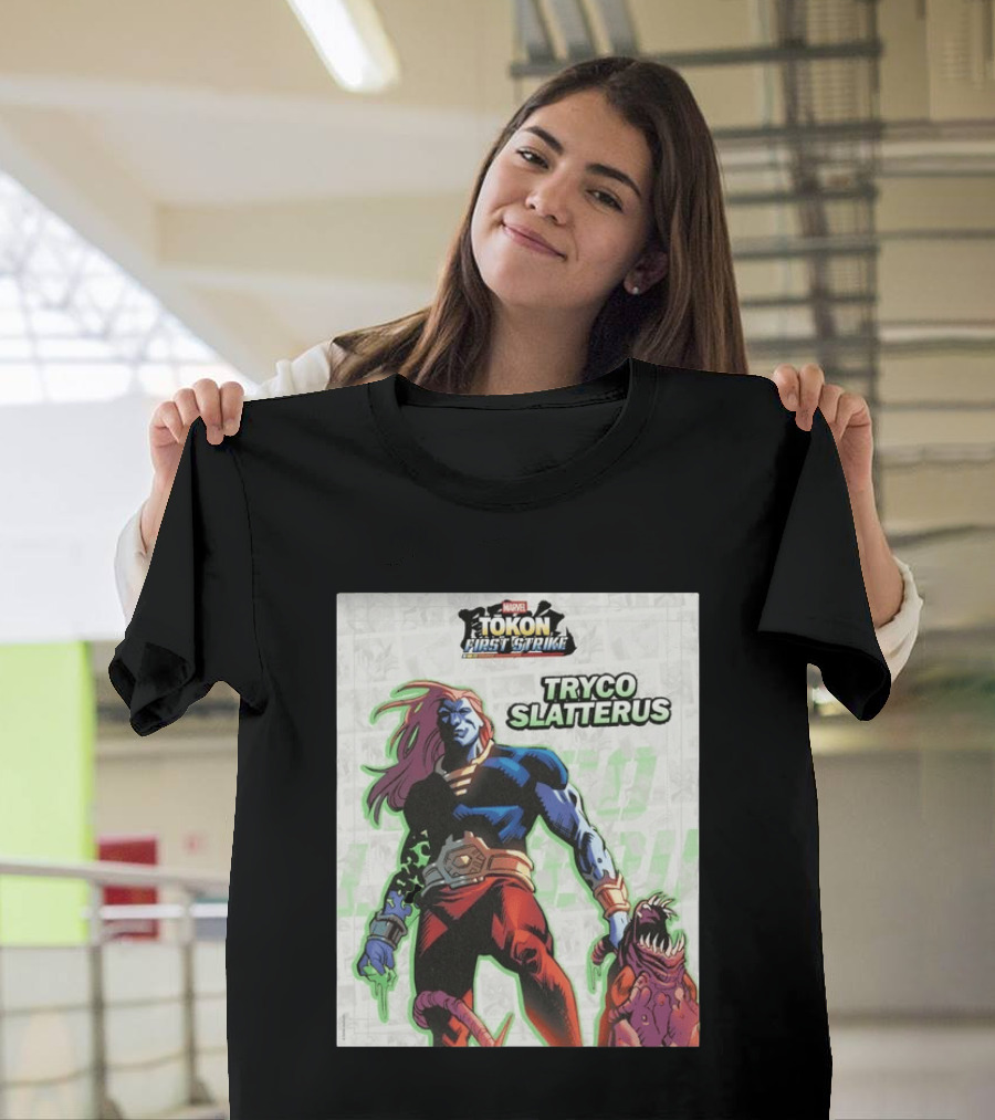 Marvel Tokon First Strike Tryco Slatterus Character With Creature T-Shirt