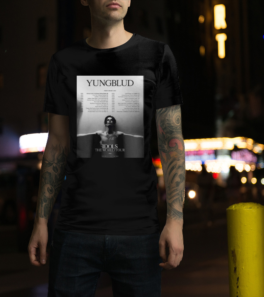 YUNGBLUD Idols The World Tour North America 2026 Schedule Dates Mockup Two Side T-Shirt