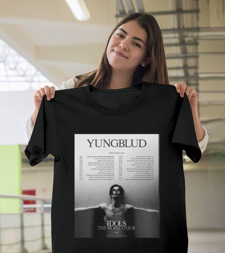 YUNGBLUD Idols The World Tour North America 2026 Schedule Dates Mockup Two Side T-Shirt
