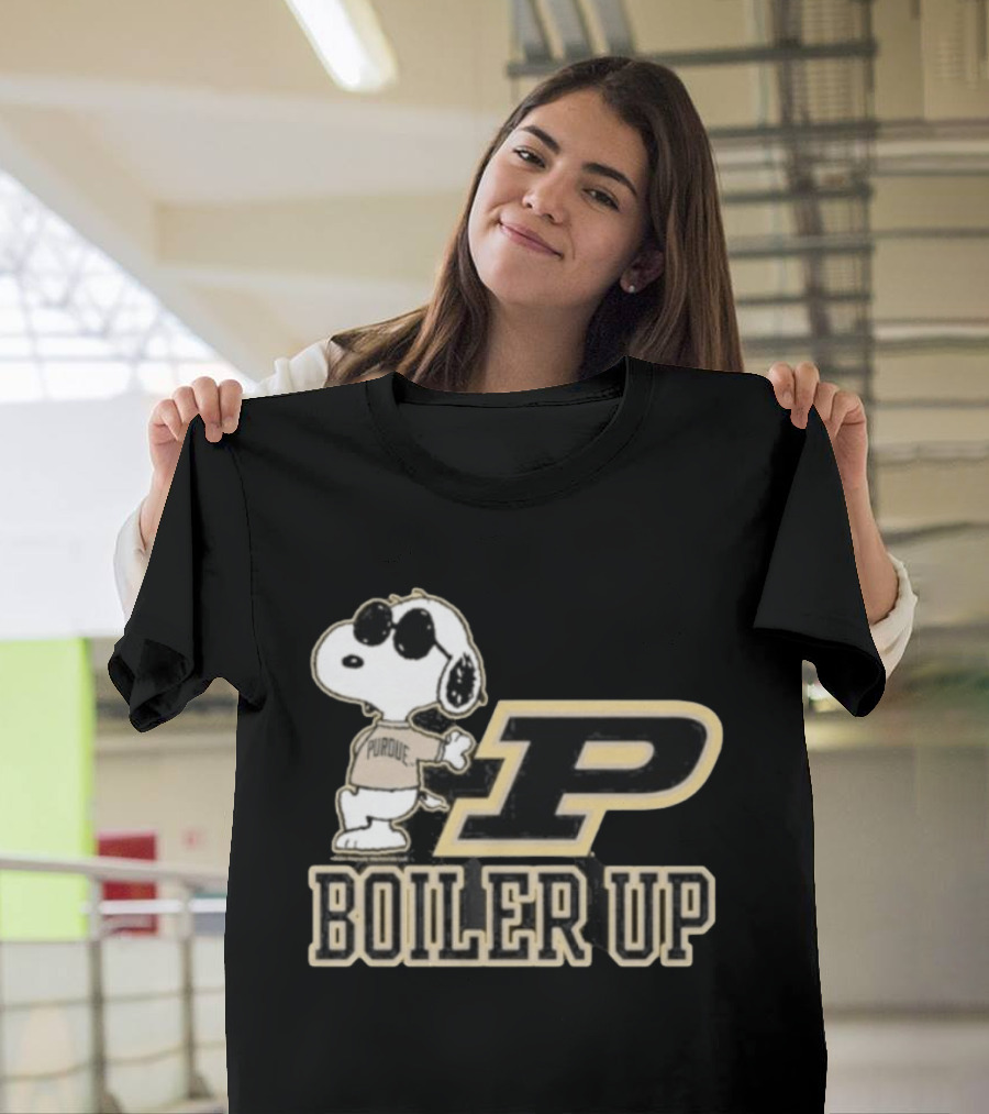 Purdue Boilermakers Snoopy Boiler Up P T-Shirt