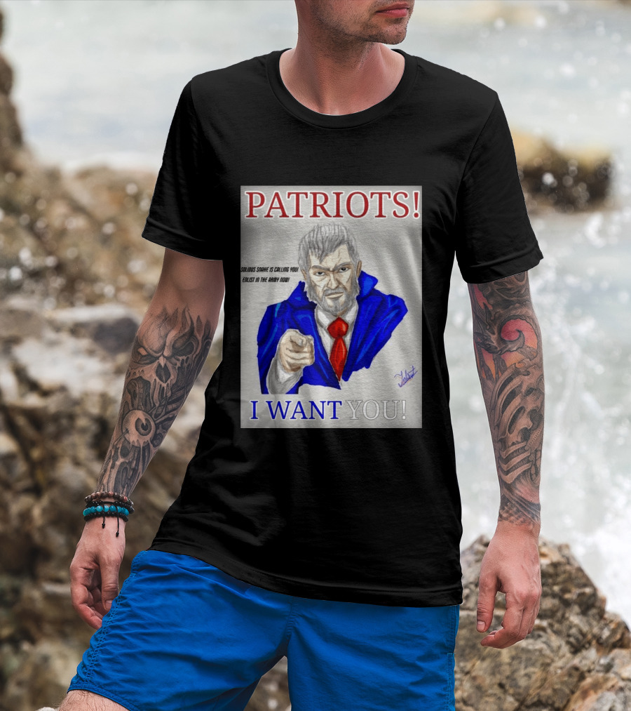 Patriots Solidus Snake Is Calling You Enlist In The Army Now I Want You T-Shirt