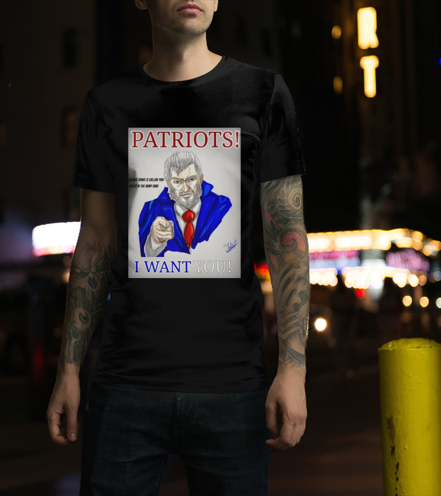 Patriots Solidus Snake Is Calling You Enlist In The Army Now I Want You T-Shirt