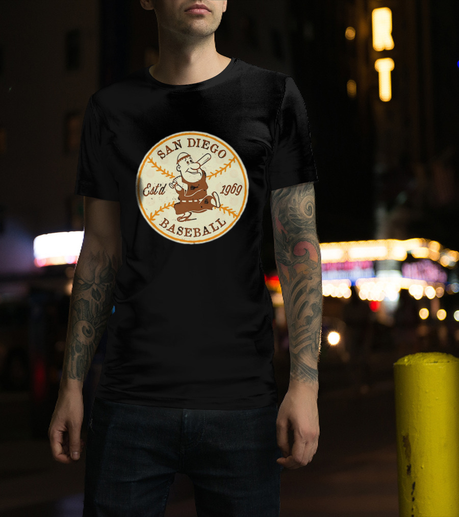 San Diego Padres Swinging Friar Est’d 1969 T-Shirt