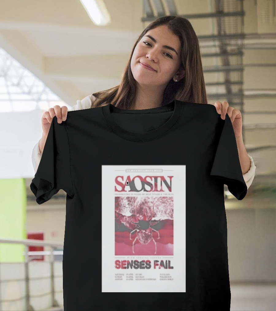 Saosin Sense Fail 2026 New Zealand Tour T-Shirt
