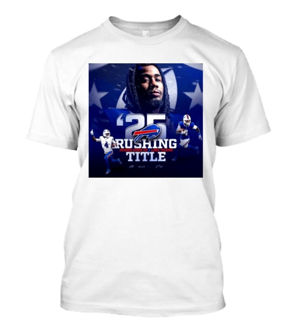 25 Rushing Buffalo Football James Cook III 1621 Yards Title T-Shirt