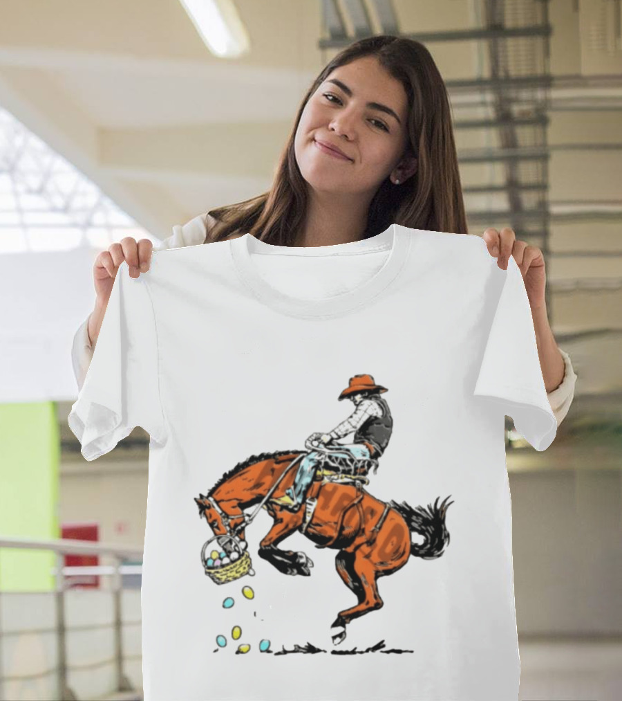 Cowboy Horse Easter Egg Basket Riding 2026 T-Shirt