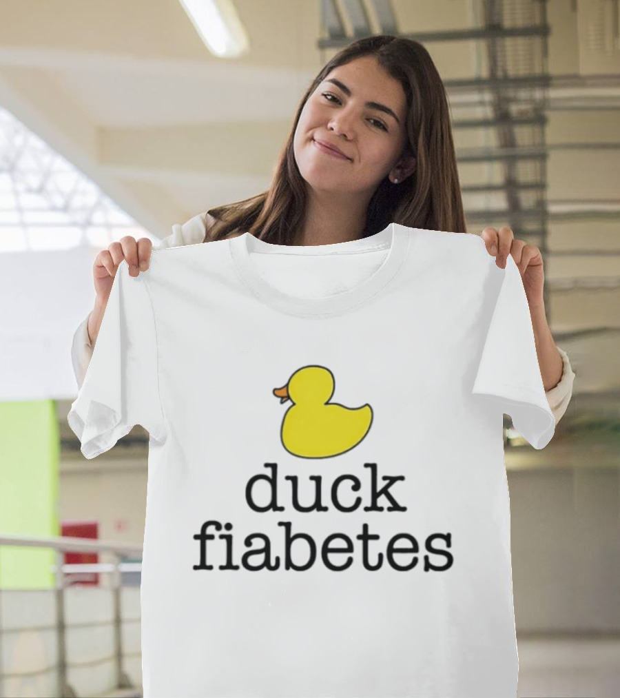 Duck Fiabetes Yellow Rubber Duck Diabetes Awareness T-Shirt