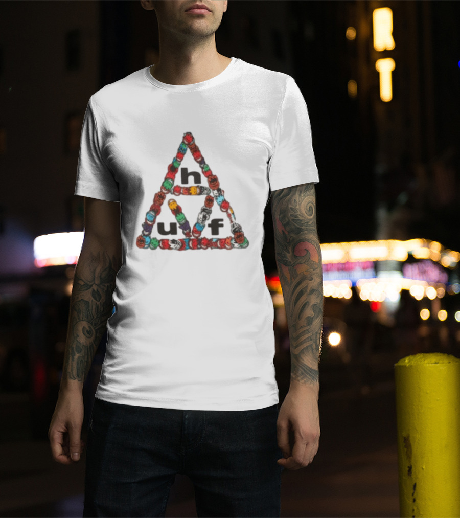 Huf Worldwide Spitfire Sticker Triple Triangle Collaboration T-Shirt