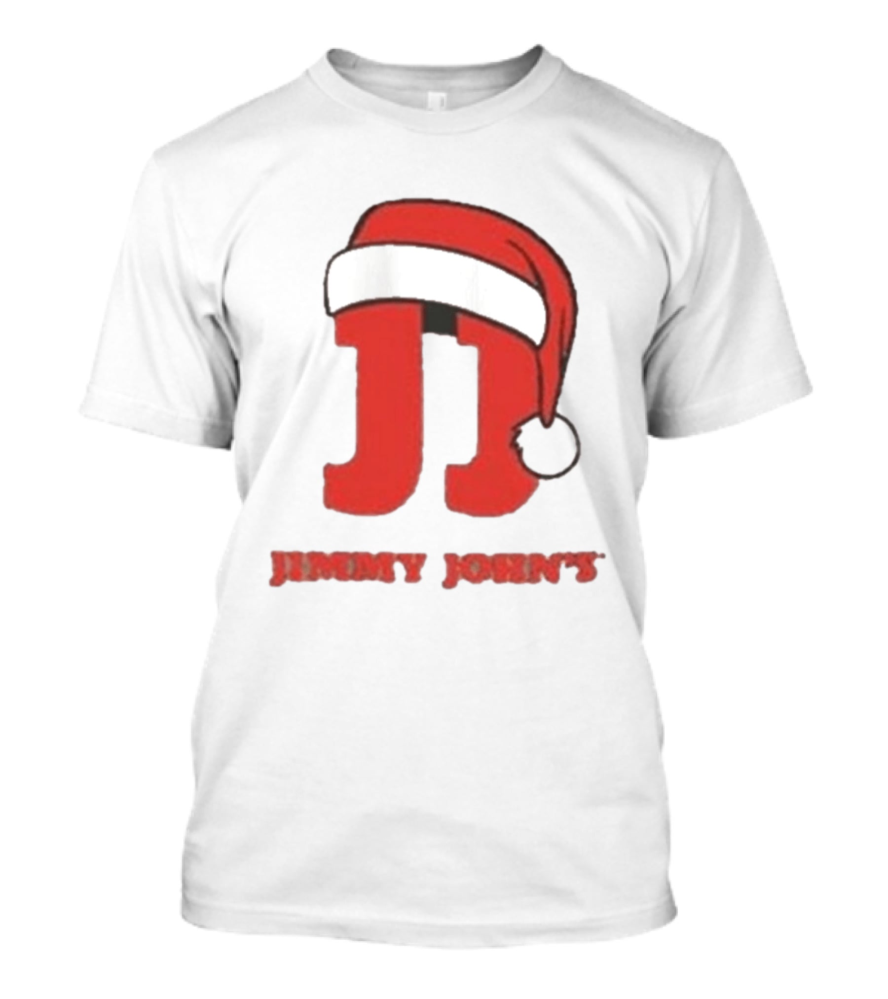 Jimmy John's Festive Santa Hat Christmas T-Shirt