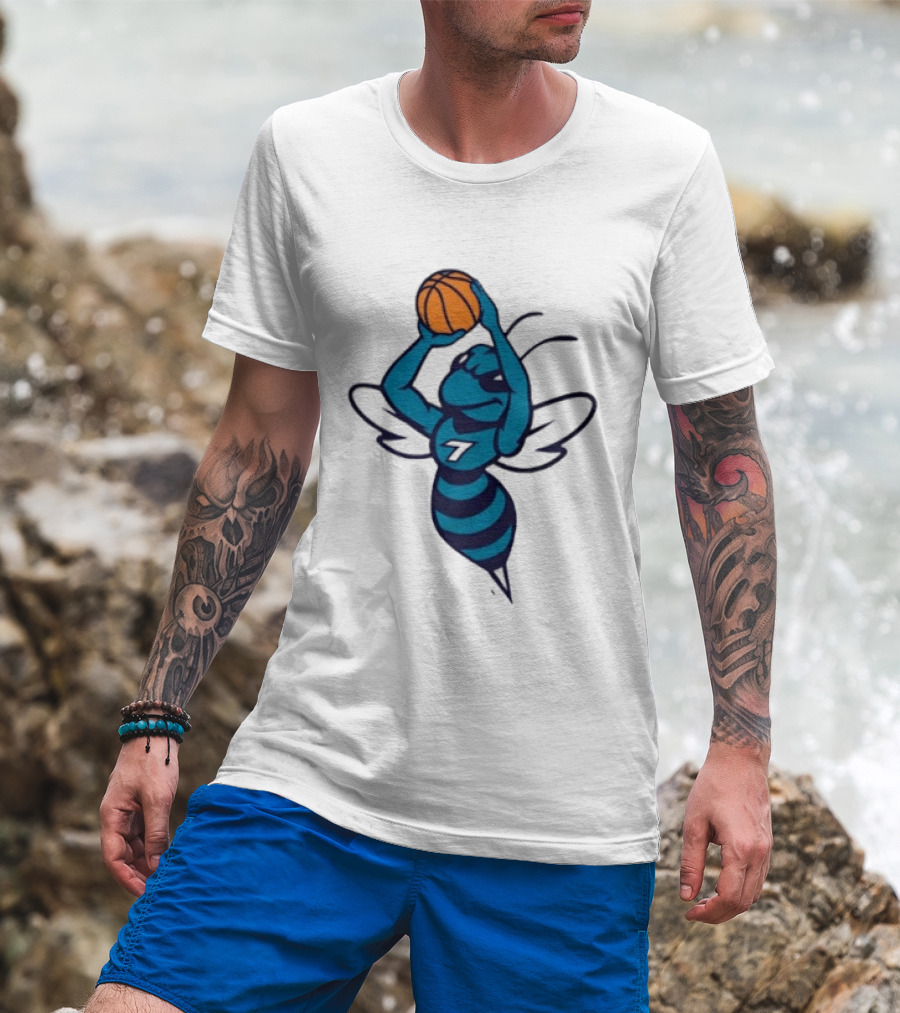Original Charlotte Hornets Basketball Hornet Shooter T-Shirt