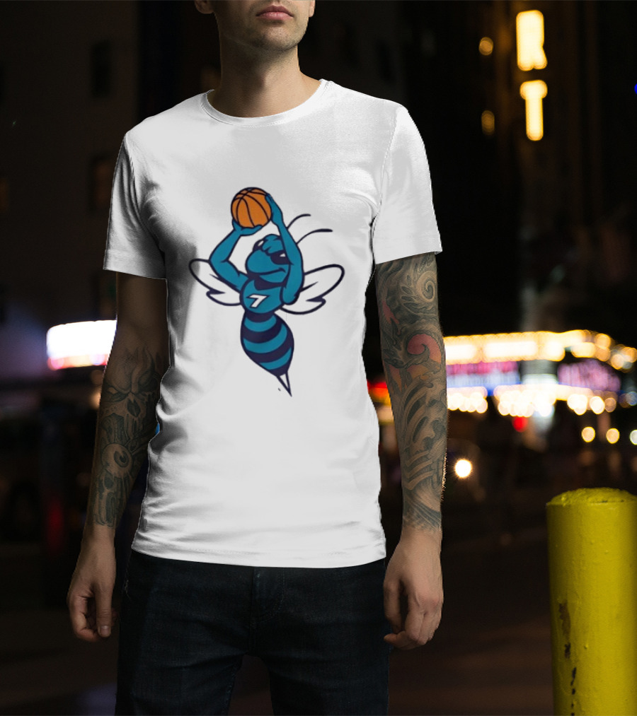 Original Charlotte Hornets Basketball Hornet Shooter T-Shirt