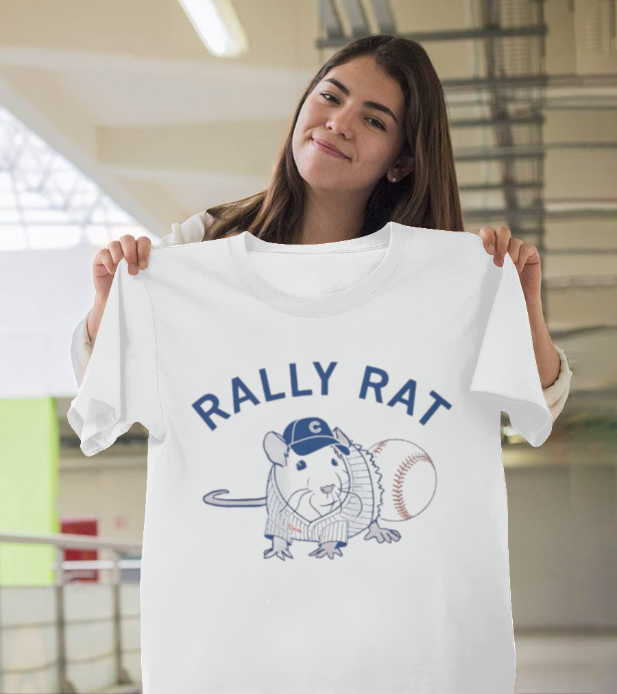 Rally Rat Chicago Cubs Baseball MLB 2026 Meme Cap Ball T-Shirt