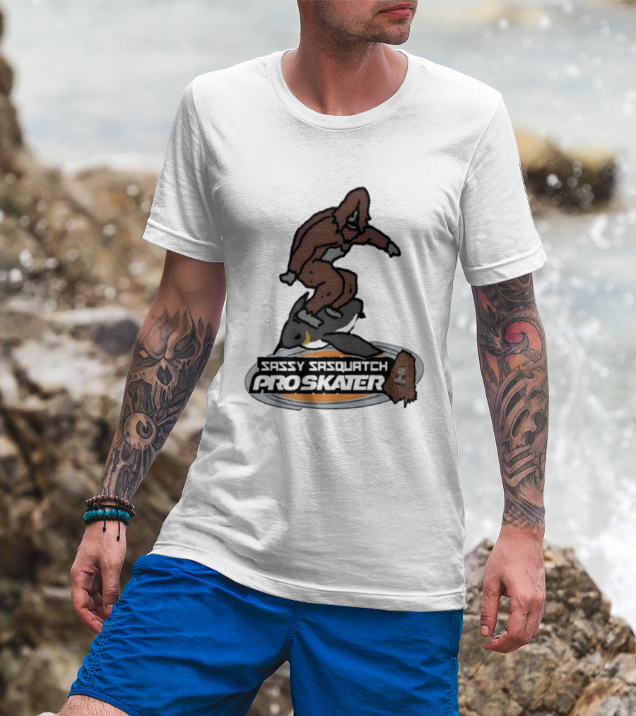 Sassy Sasquatch Pro Skater Meme T-Shirt