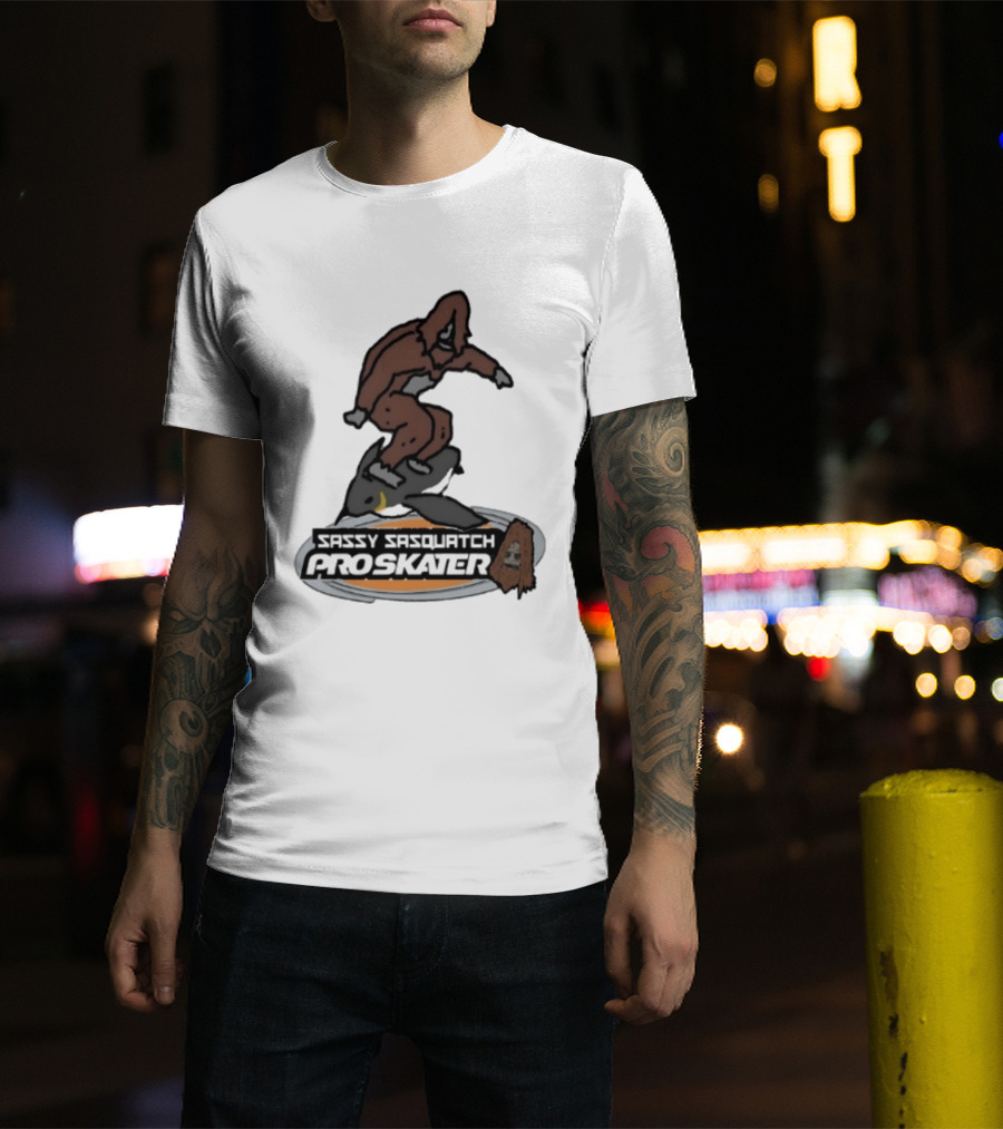 Sassy Sasquatch Pro Skater Meme T-Shirt
