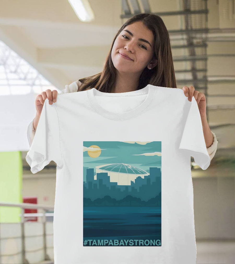 Tampa Bay Strong Skyline Tropicana Field Hashtag T T-Shirt