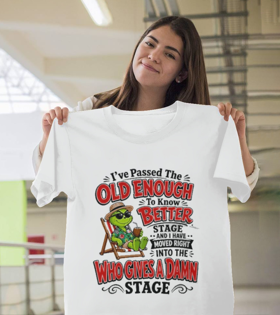 I've Passed Into The Grinch Old Enough To Know Better Who Gives A Damn Stage T-Shirt