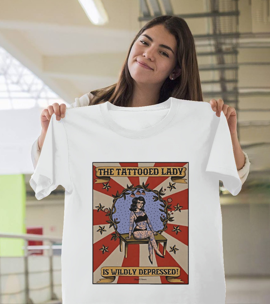 The Tattooed Lady Is Wildly Depressed Vintage Circus T-Shirt
