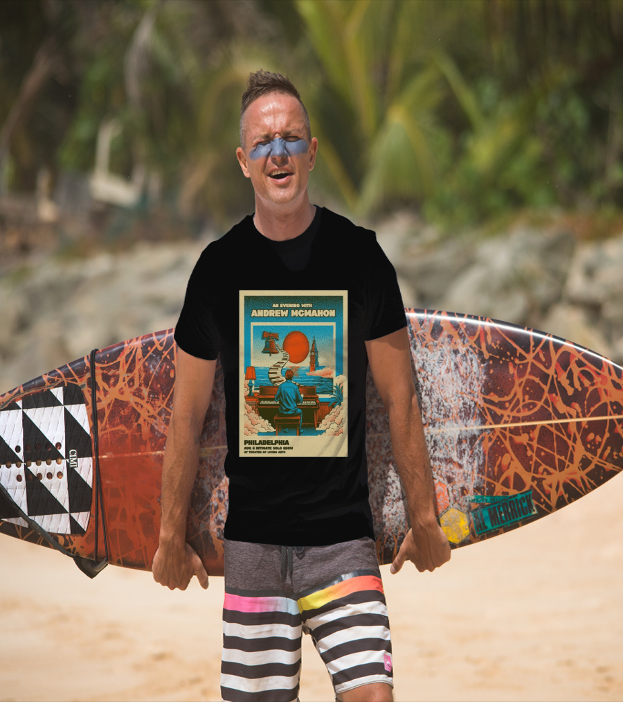 Andrew McMahon An Evening With Philadelphia Aug 6 Intimate Solo Show Theatre Of Living Arts Tour T-Shirt