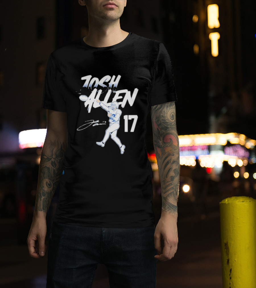 Josh Allen 17 Buffalo Bills Throwing T-Shirt