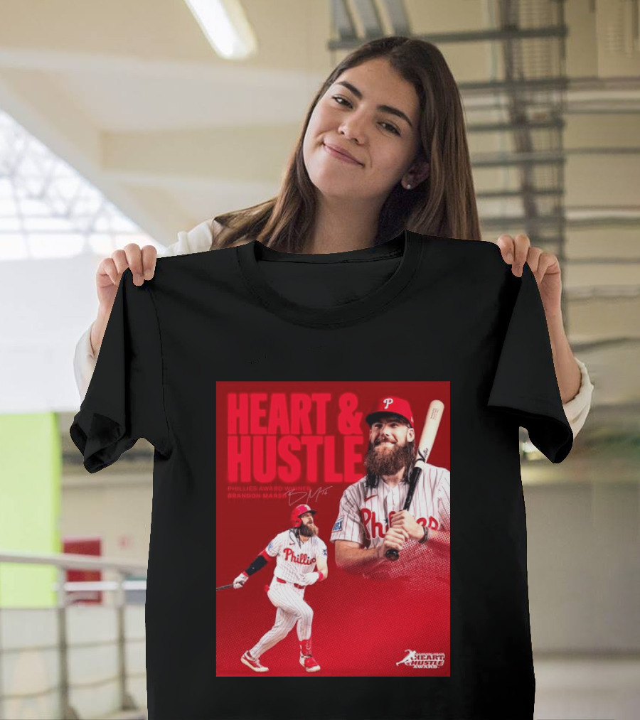 Philadelphia Phillies Heart & Hustle Award Winner Brandon Marsh T-Shirt
