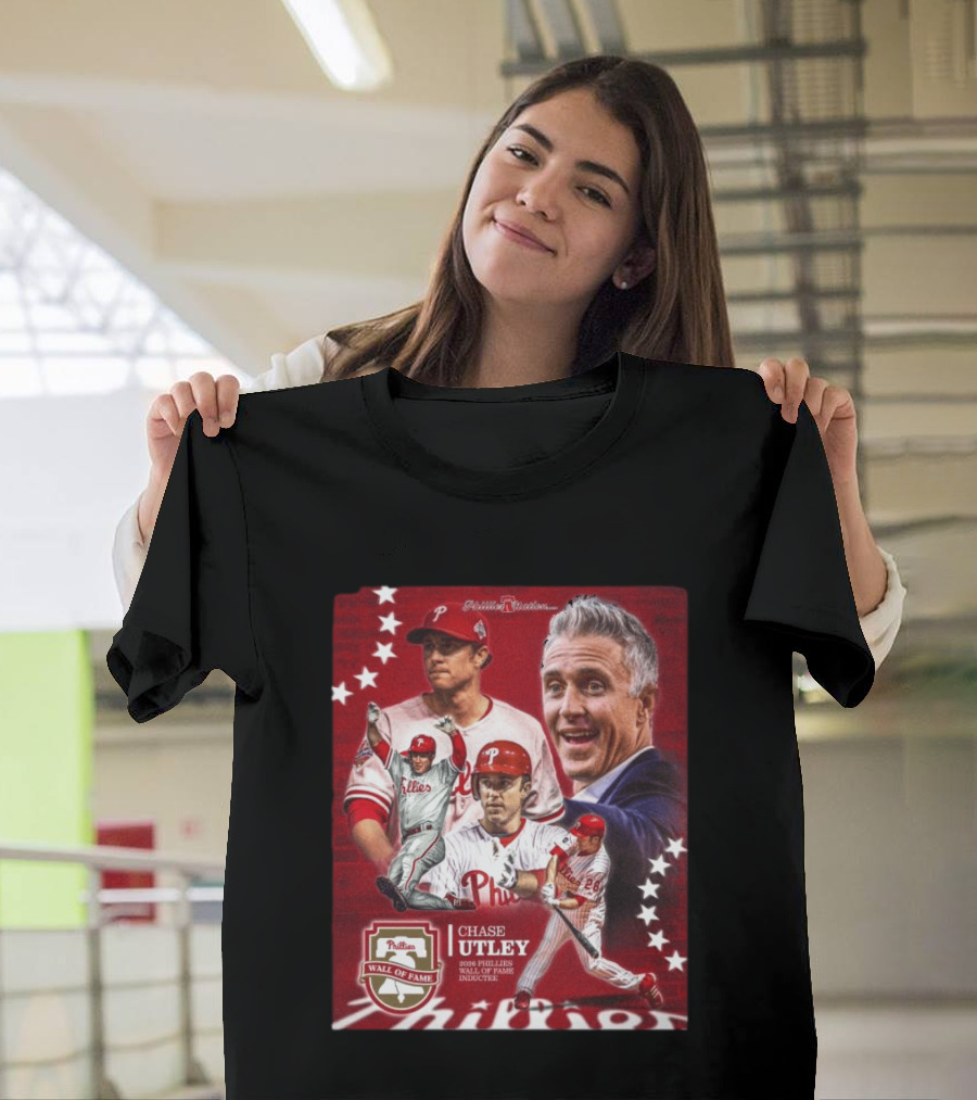 Phillies Nation Chase Utley 2026 Wall Of Fame Inductee Phillies T-Shirt