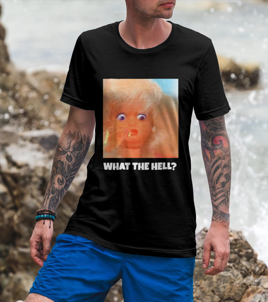 What The Hell Doll Meme Reaction Funny Expression T-Shirt