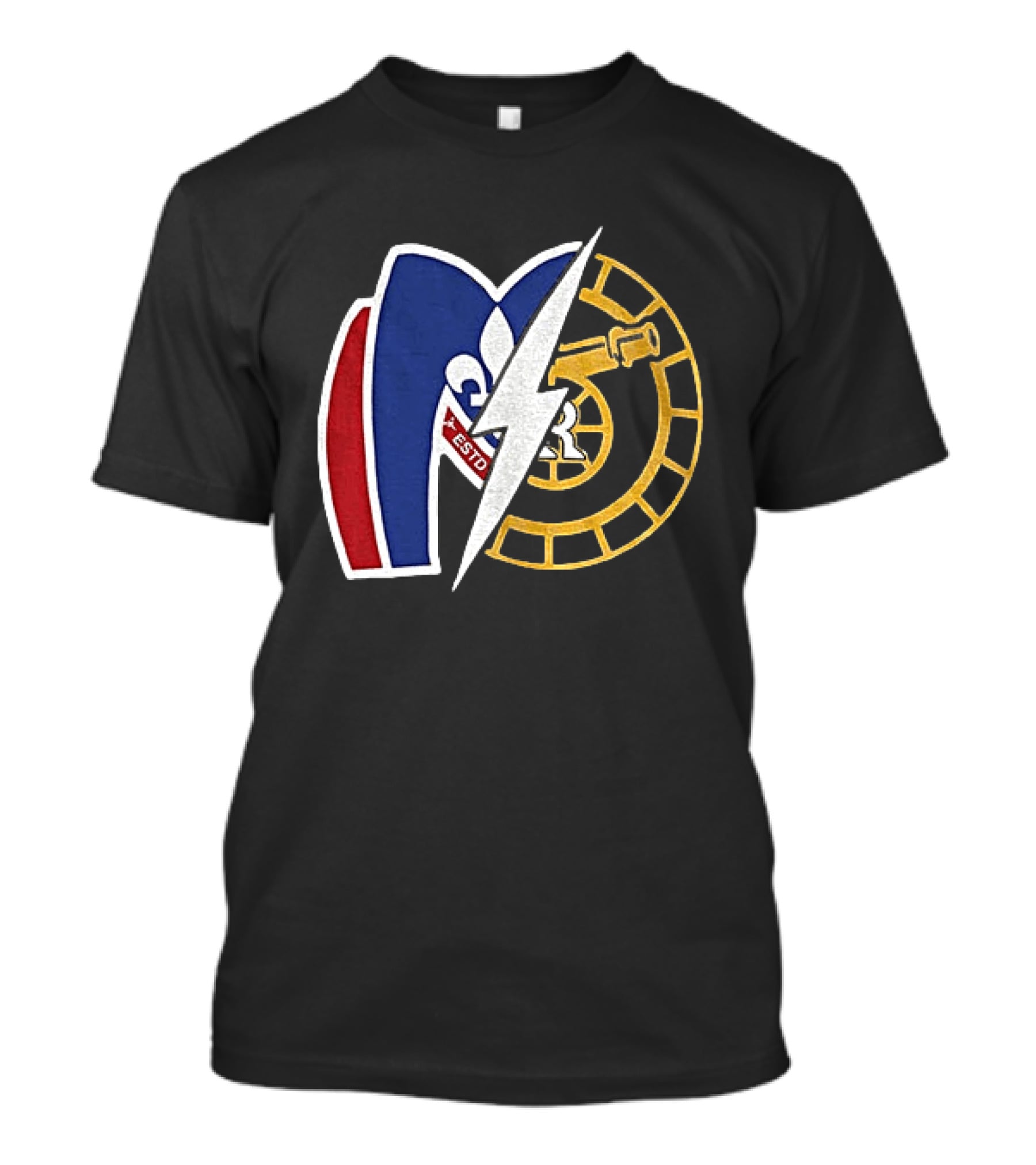 Boston Raiders Montreal Metros Hockey Rivalry Shane Ilya ESTD Fleur De Lis Puck T-Shirt