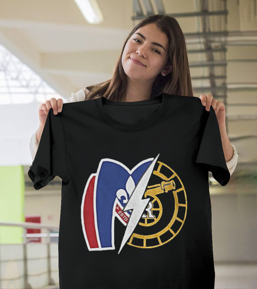 Boston Raiders Montreal Metros Hockey Rivalry Shane Ilya ESTD Fleur De Lis Puck T-Shirt