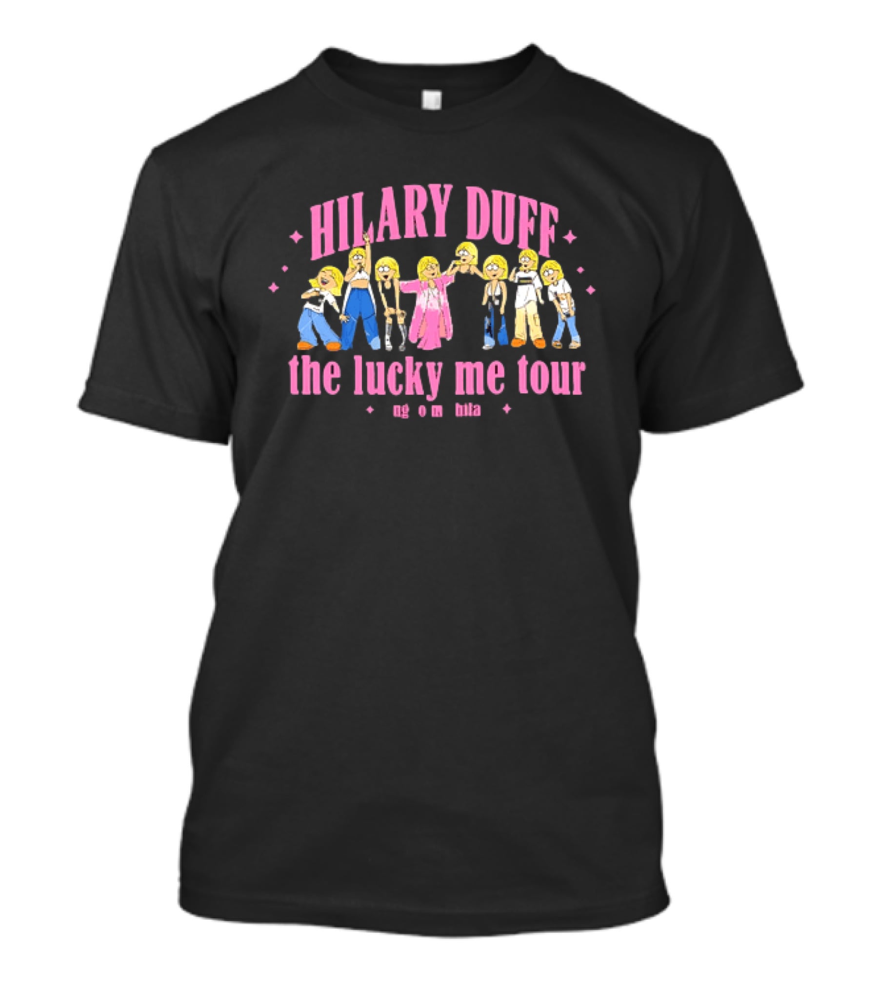 Hilary Duff The Lucky Me Tour Sing To Me Hilary Cartoon Characters T-Shirt