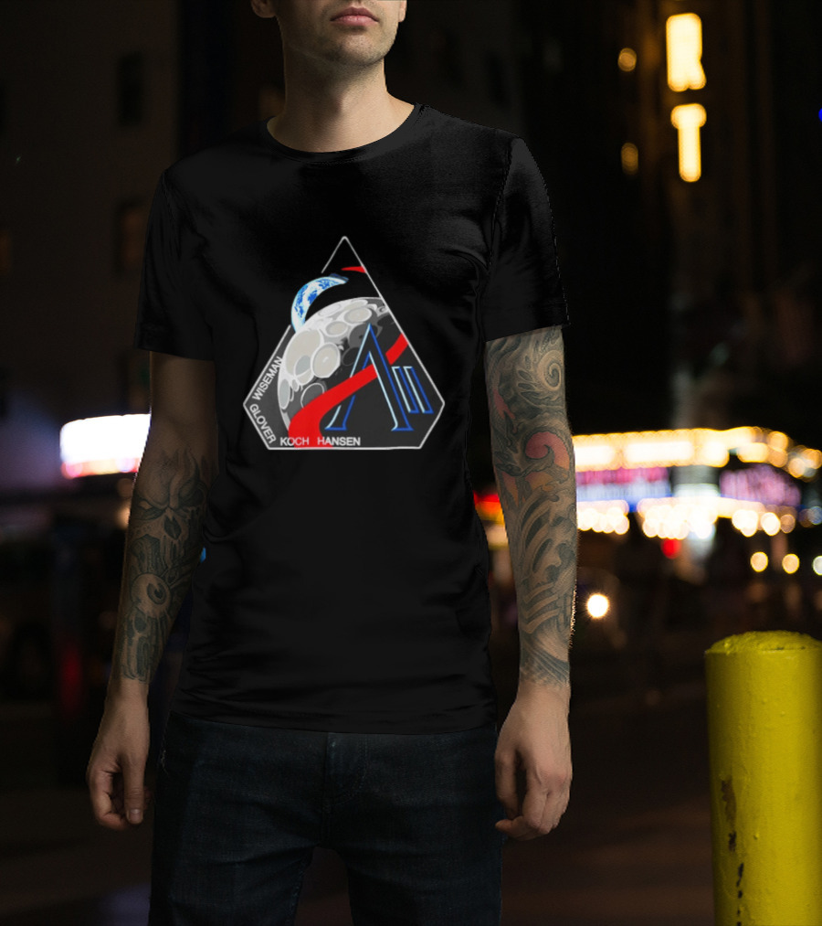 NASA Artemis 2 Mission Wiseman Glover Koch Hansen Moon Earth T-Shirt