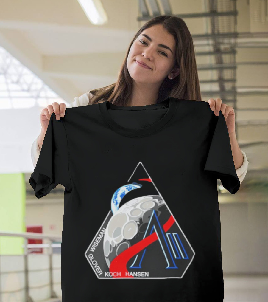 NASA Artemis 2 Mission Wiseman Glover Koch Hansen Moon Earth T-Shirt
