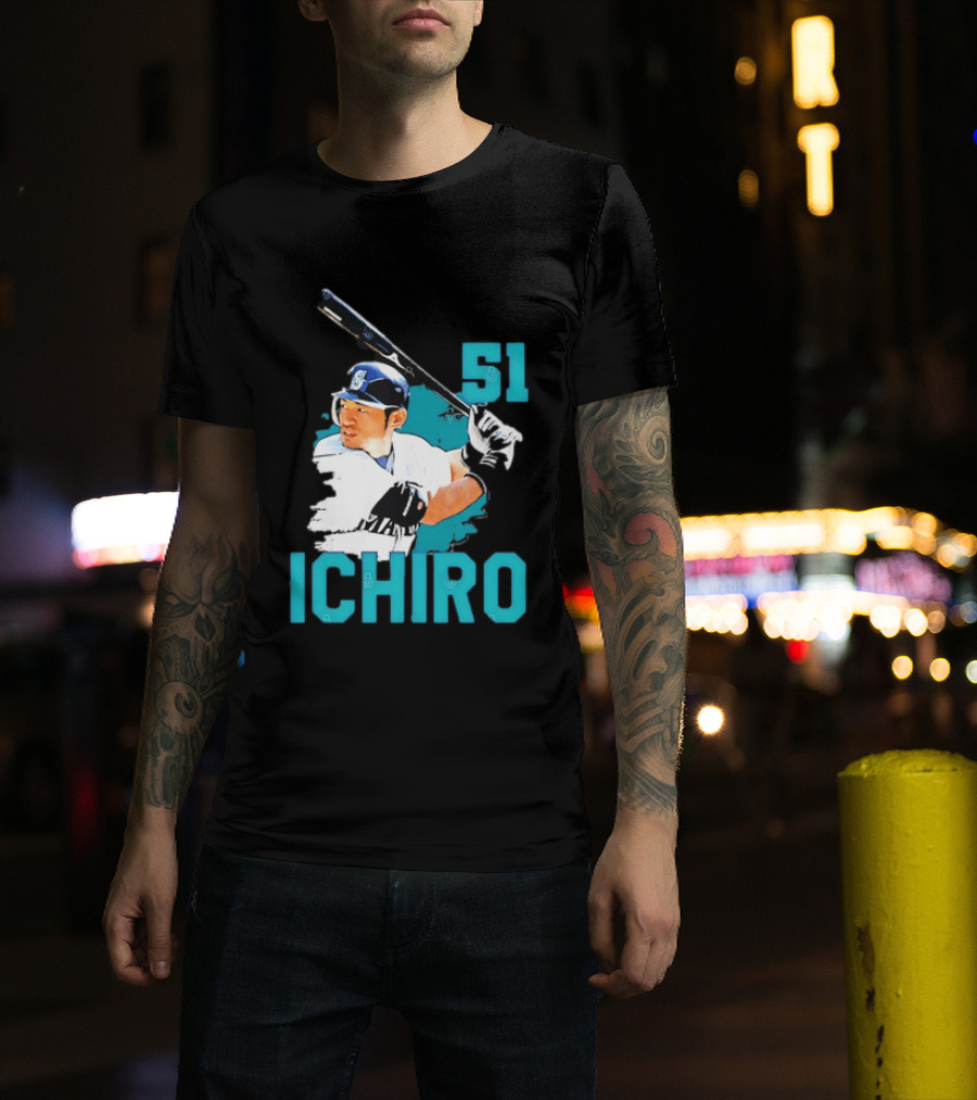 Ichiro Suzuki 51 Seattle Mariners MLB Baseball T-Shirt