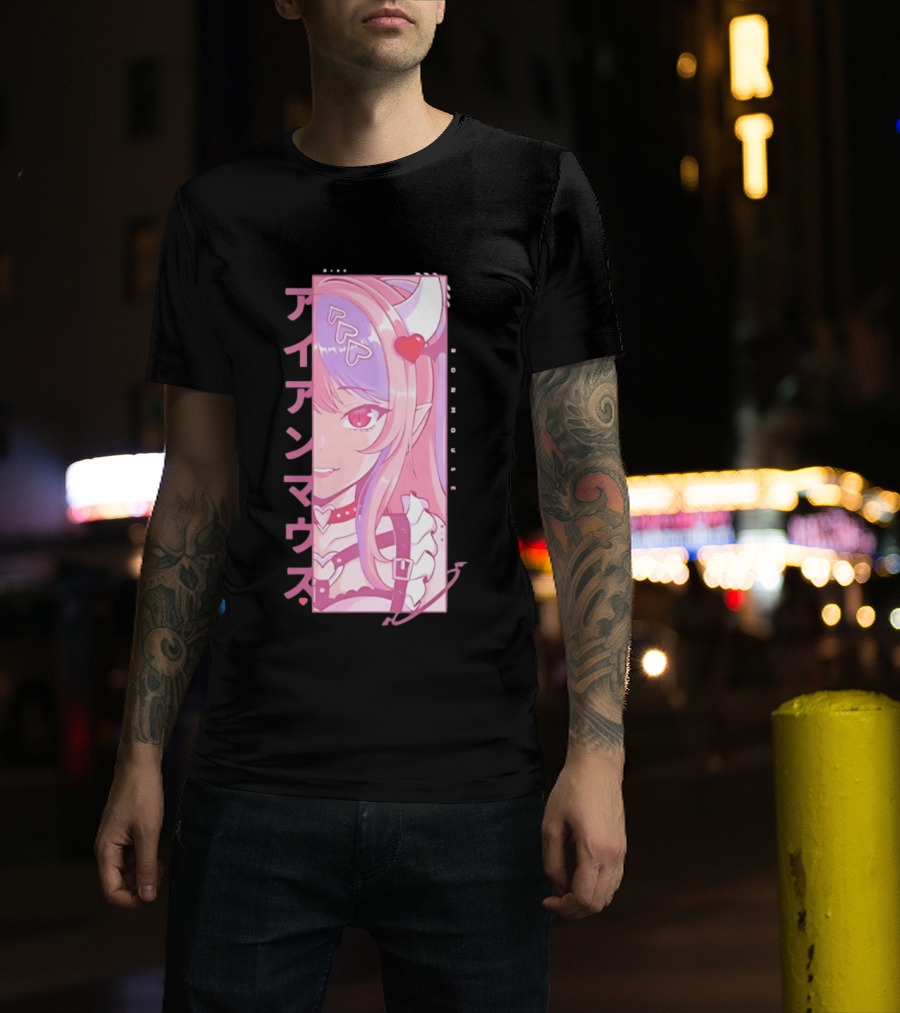 Ironmouse VTuber Kawaii Anime Katakana Panel T-Shirt