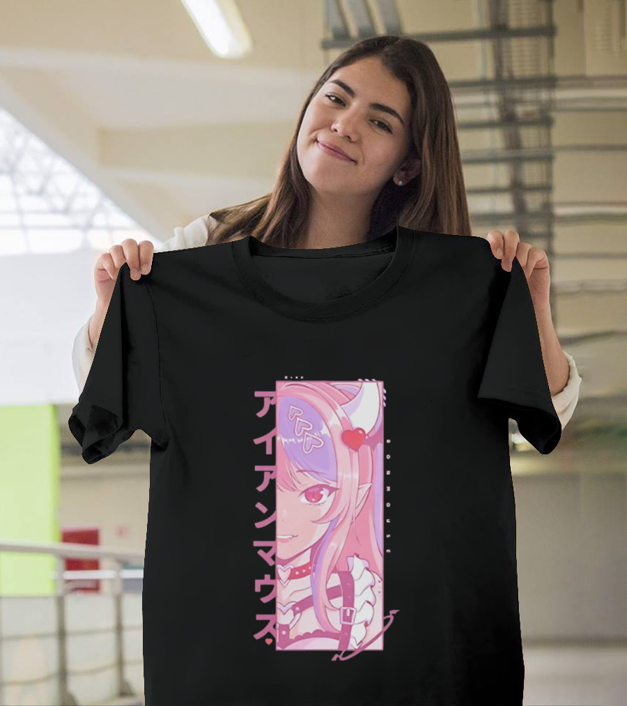 Ironmouse VTuber Kawaii Anime Katakana Panel T-Shirt