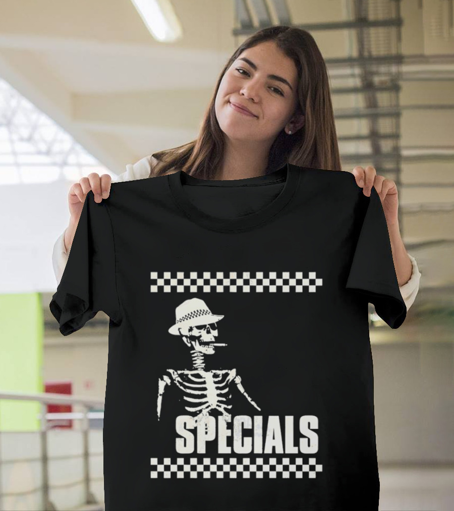 The Specials Skeleton Ska Band 2 Tone Distressed T-Shirt