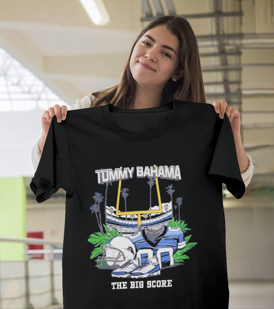 Tommy Bahama The Big Score Football Stadium Jersey And Gear T-Shirt
