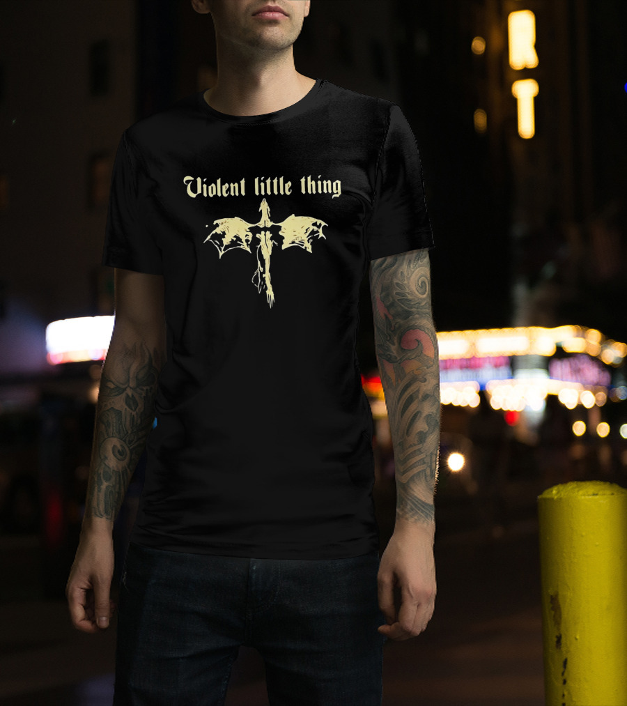 Violent Little Thing Dragon Fantasy Gothic T-Shirt