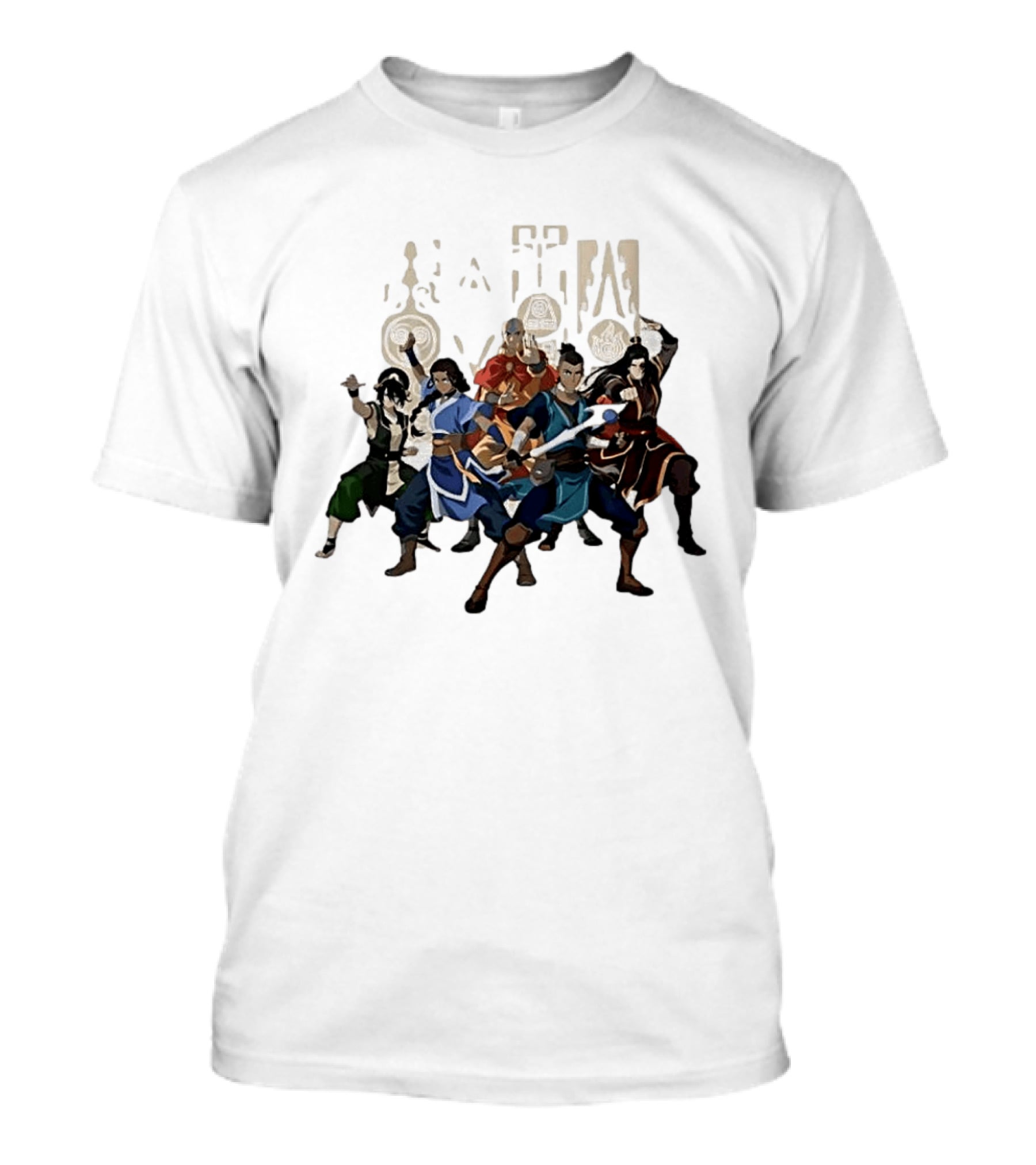 Avatar The Last Airbender Aang Katara Toph Sokka Zuko Elemental T-Shirt