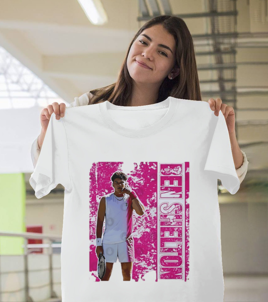 Ben Shelton Tennis Star Distressed Pink T-Shirt