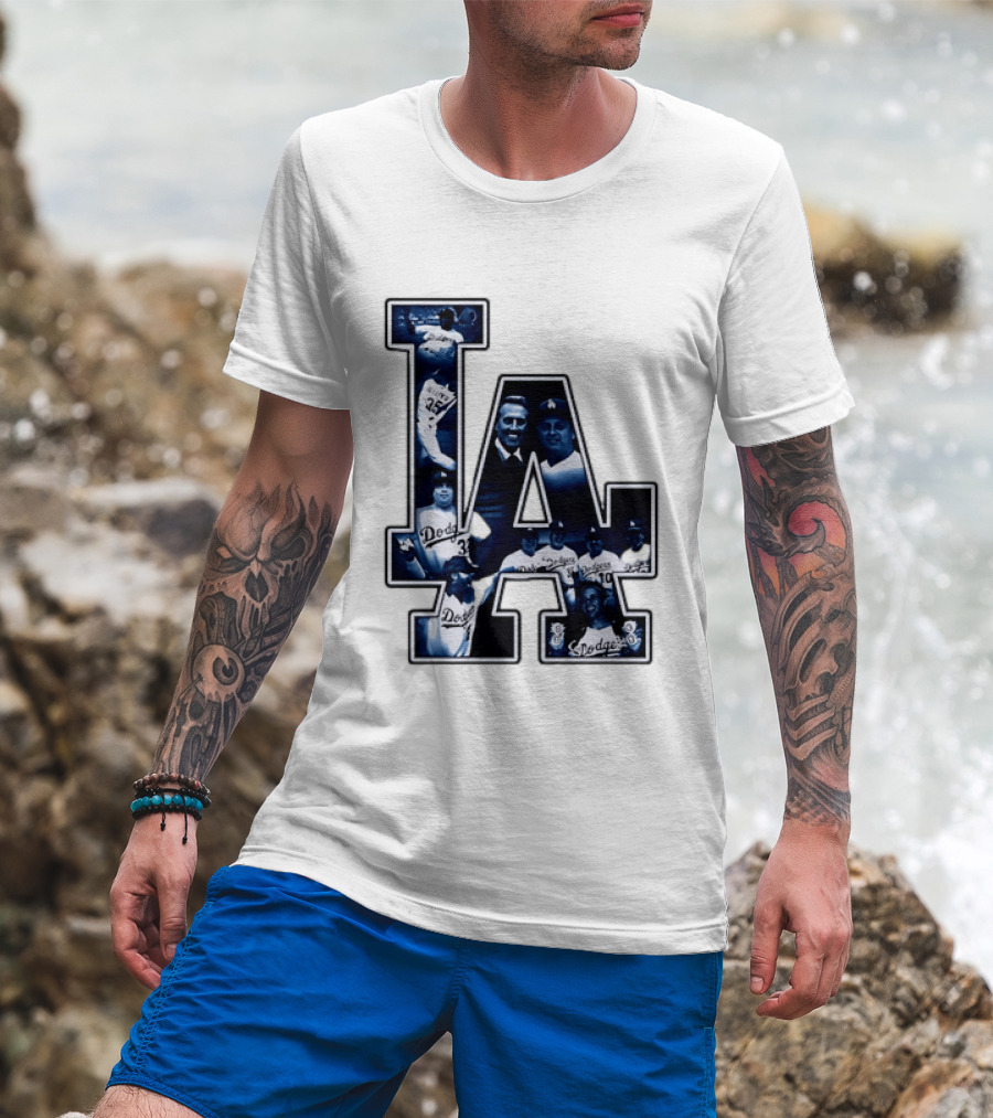 Los Angeles Dodgers Legends LA MLB Baseball Team Vintage Photography T-Shirt