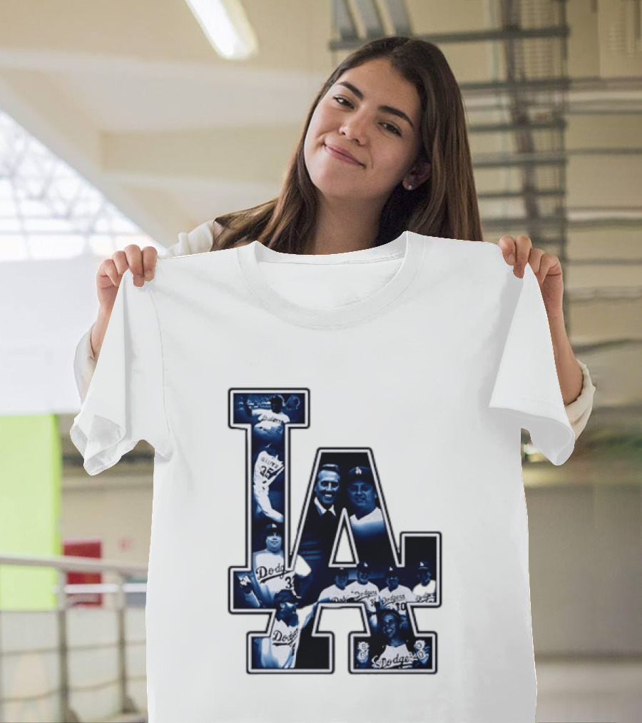 Los Angeles Dodgers Legends LA MLB Baseball Team Vintage Photography T-Shirt