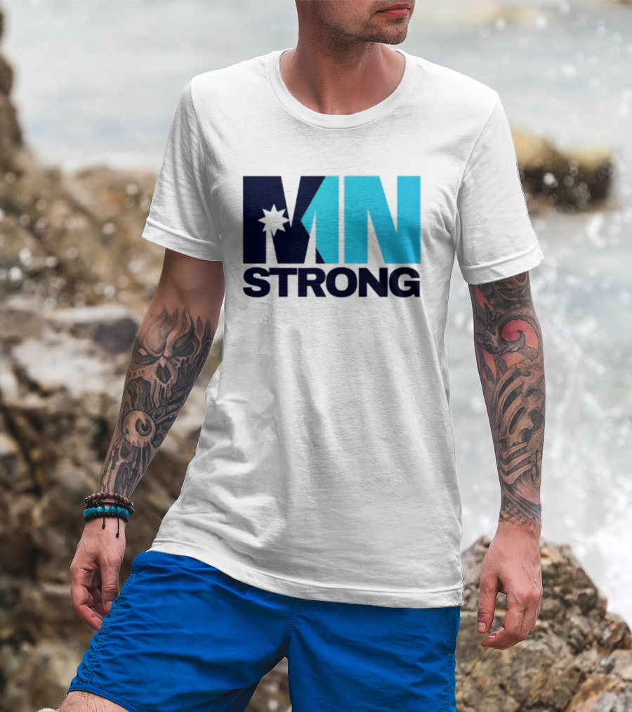 MN Strong Minneapolis Minnesota Kiss Cut Star T-Shirt