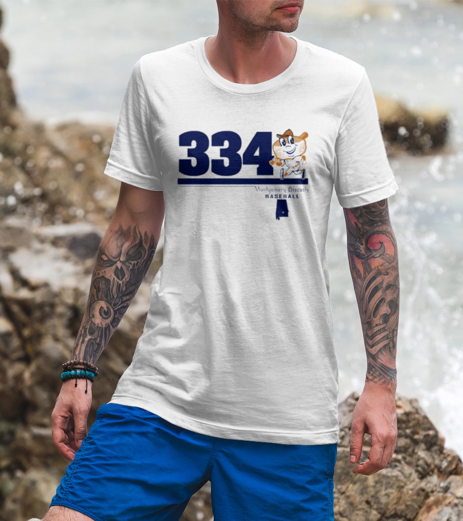 Montgomery Biscuits Baseball 334 Biscuits T-Shirt