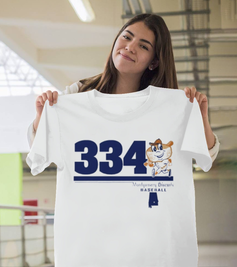 Montgomery Biscuits Baseball 334 Biscuits T-Shirt