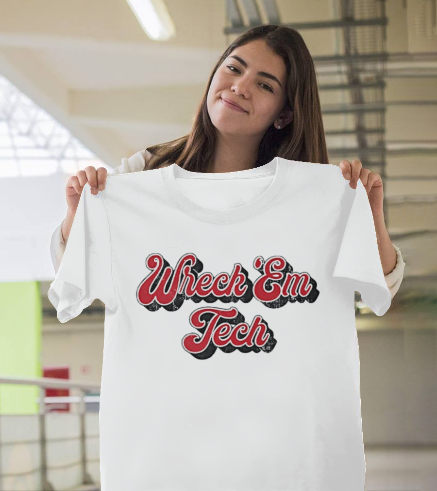 Wreck Em Tech Classic Texas Tech 70s Script T-Shirt