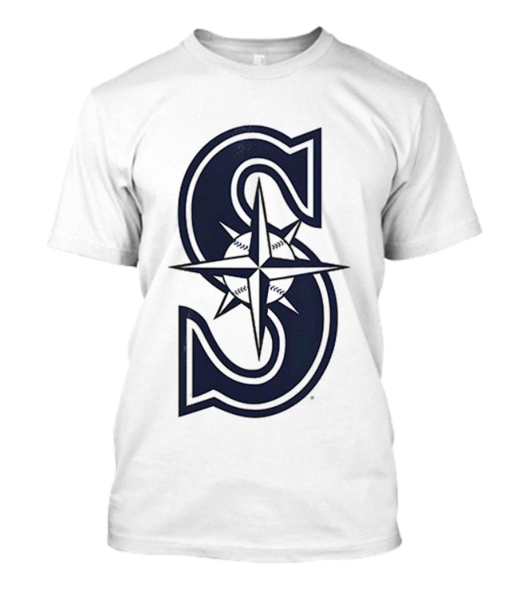 Seattle Mariners Tridents Up Compass Rose Iconography T-Shirt