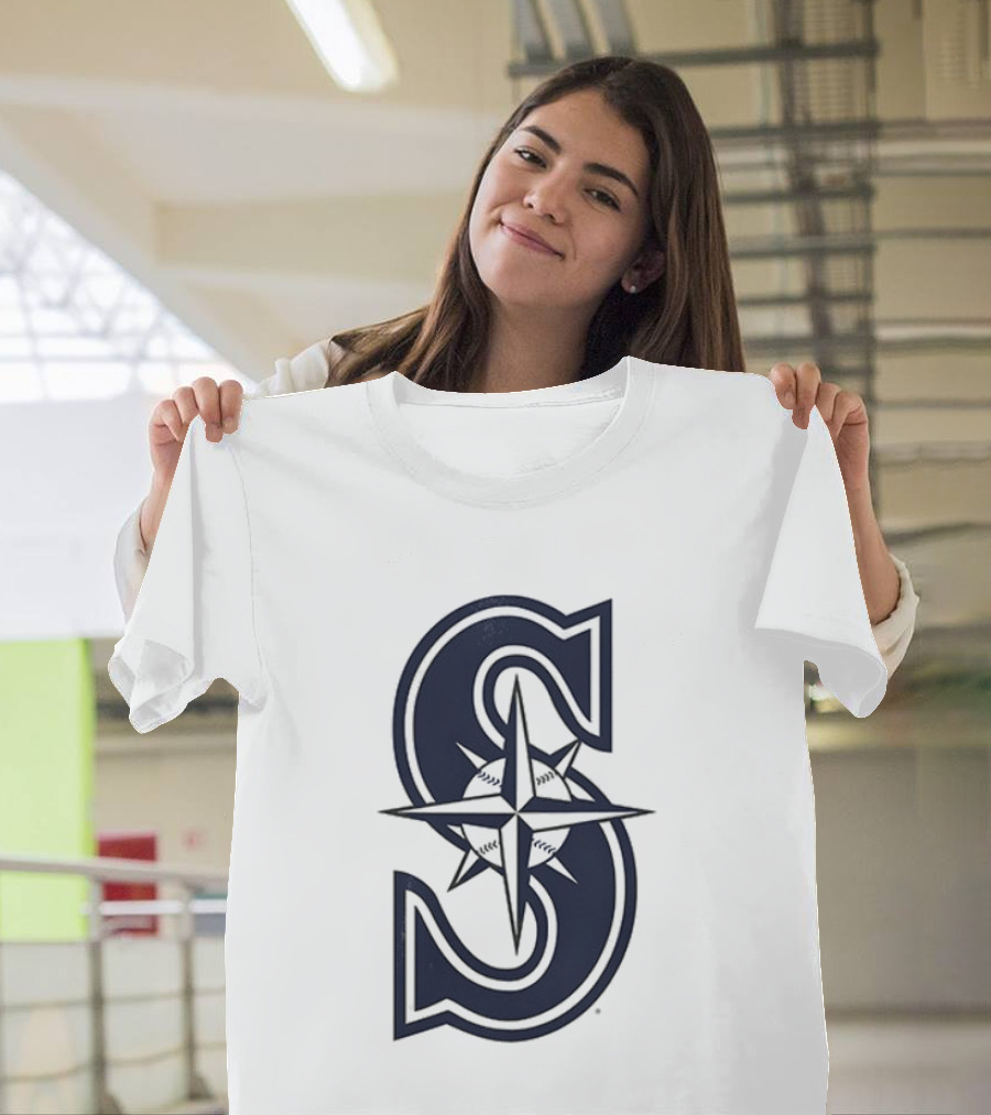 Seattle Mariners Tridents Up Compass Rose Iconography T-Shirt