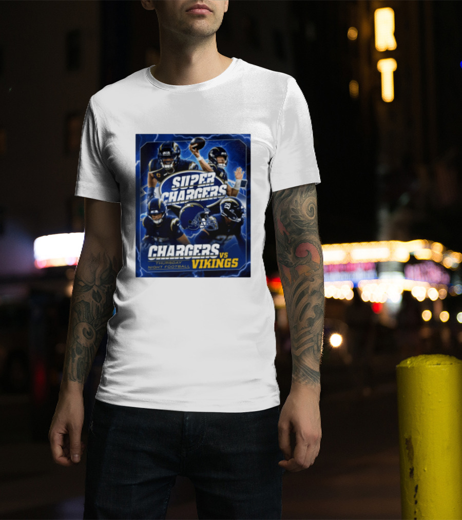 Super Chargers Vs Vikings Thursday Night Football 2025 T-Shirt