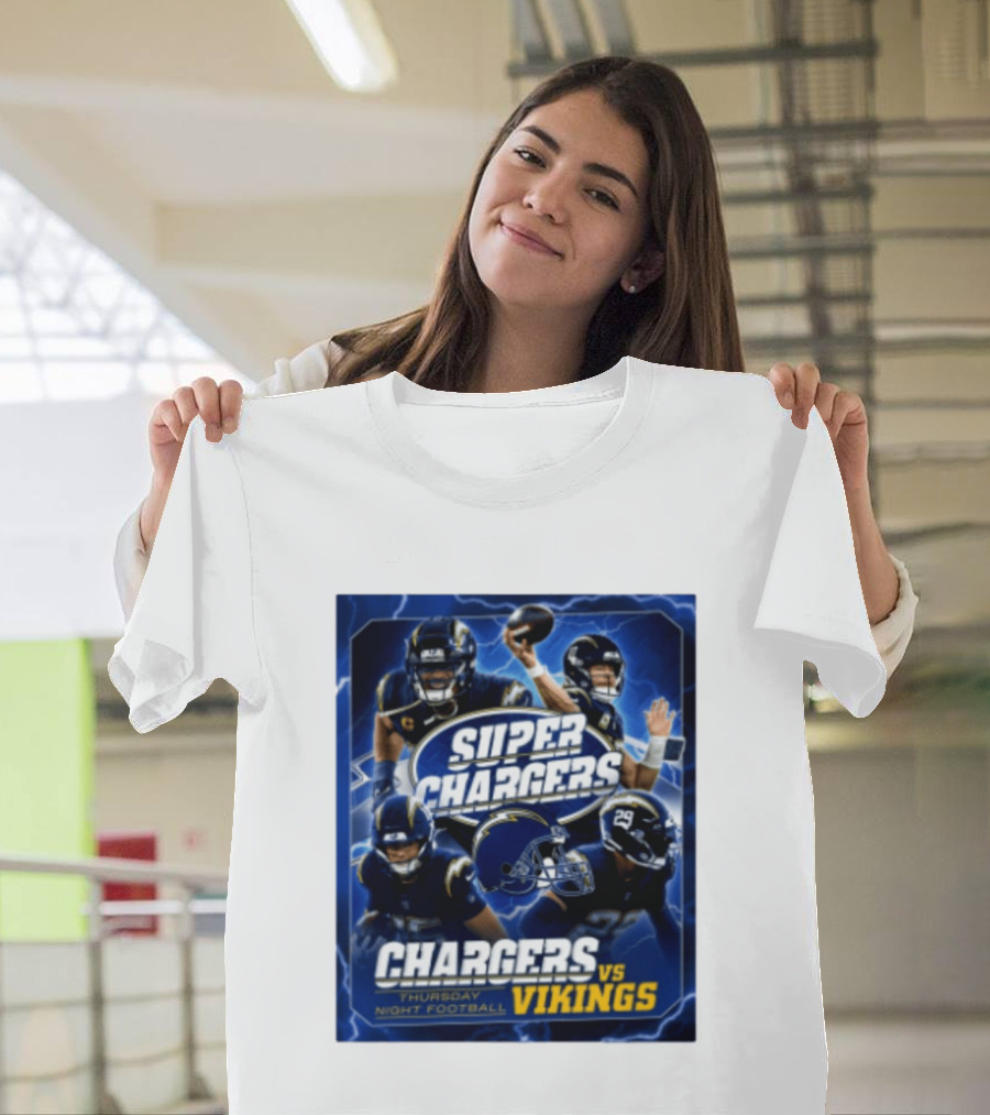 Super Chargers Vs Vikings Thursday Night Football 2025 T-Shirt
